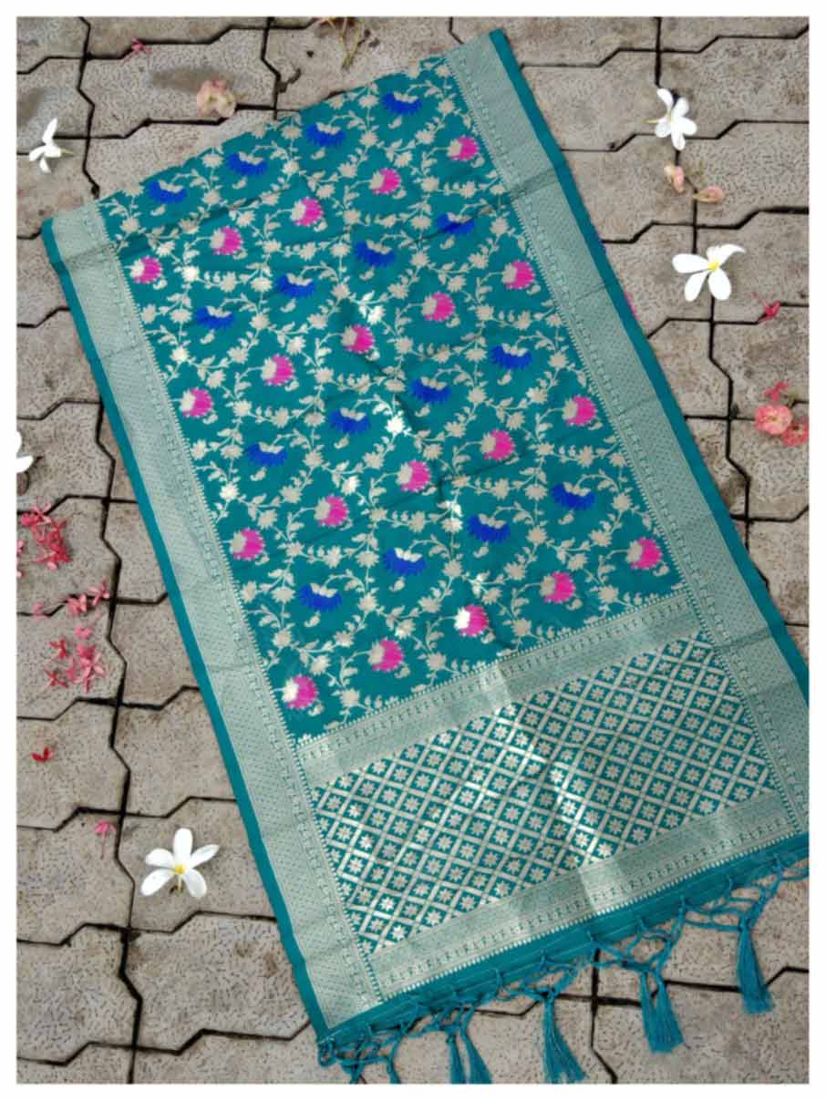 Silk Zari Work Banarasi Dupatta Traders-KD262Dark Silk Zari Work Banarasi Dupatta Traders-KD262Dark